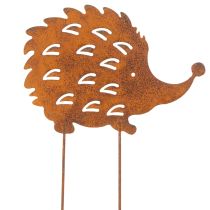 Artikel Gartenstecker Metall Igel Rostoptik 20cm für Aussenbereich