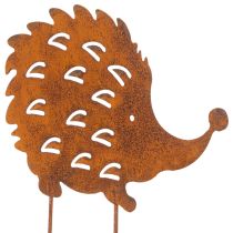 Artikel Gartenstecker Metall Igel Rostoptik 20cm für Aussenbereich