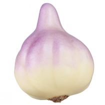Artikel Künstliche Knoblauch-Dekoration aus Kunststoff im Netz, Ø4,5cm, Gelb-Lila, 12 Stück