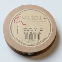 Artikel Geschenkband Olivenzweig mit eleganten Zweigen und Oliven 1,5cm 15m