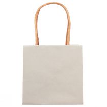 Artikel Geschenktüte Papier mit Henkeln Geschenkverpackung 12×12 cm Grau mit Weihnachtskranz 8 Stück