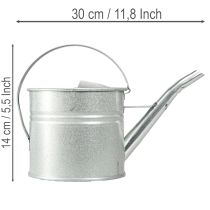 Artikel Deko-Giesskanne Metall Silber 1,25 l Pflanzgefäss für Innen- und Aussenbereich