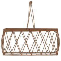 Artikel Gitterkorb aus Metall in Rostoptik – Rechteckig, 28x13,5x14 cm, 2 Stück