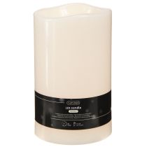 Artikel LED Kerze mit Timer 20 cm x 12,5 cm Cremefarben für Innen- und Aussendekoration