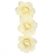 Artikel Holzrosen Creme Künstliche Rosen Ø10cm 12 Stück