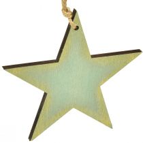 Artikel Holzsterne zum Aufhängen 3er-Set 12/20/26 cm Mint Gold
