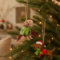 Artikel Weihnachtsanhänger Hunde aus Metall, 12 cm, 2 Stück
