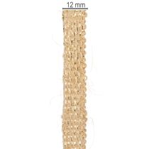 Artikel Juteband Dekoband Gold Natur 12mm 10m für Dekorationen