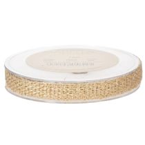 Artikel Juteband Dekoband Gold Natur 12mm 10m für Dekorationen