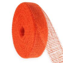 Artikel Juteband Orange 5cm x 40m – Gitterband für Dekoration und Bastelarbeiten