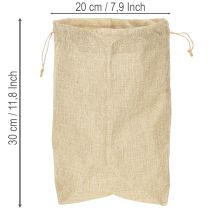 Artikel Jutebeutel mit Kordelzug 20×10×30cm Naturfarben wiederverwendbar