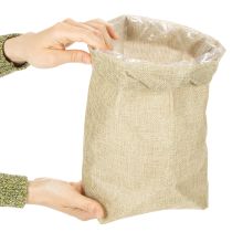 Artikel Jutebeutel mit Kordelzug 20×10×30cm Naturfarben wiederverwendbar