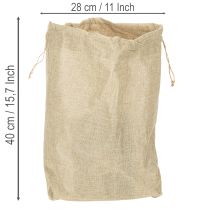 Artikel Jutetasche Geschenkbeutel mit Kunststofffolie 28×10×40cm Naturfarben