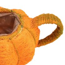 Artikel Kanne aus Sisal zur Bepflanzung Kürbis-Optik Orange/Gelbgrün Ø13cm