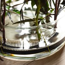 Artikel Kenzan Blumensteckhilfe Ring aus Metall mit Messingnadeln, Ø 20 cm, mit Kunststoffschutz, für florale Arrangements