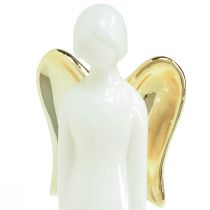Artikel Keramik-Engelfiguren Weiss Gold 6x5x15cm 2er-Set