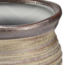 Artikel Keramik Übertopf Vase Grau-Braun 14×14cm für Wohn- und Tischdekoration