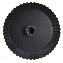 Artikel Kerzenhalter aus Metall in Kuchenform Schwarz Ø 18 cm im 2er-Set