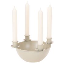 Artikel Kerzenschale Adventskranz Kunststoff Beige 15cm