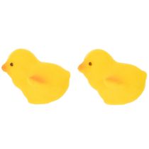 Artikel Beflockte Osterküken Kunststoff Gelb Orange 4,5 cm 18 Stück Dekofigur