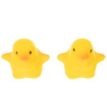 Artikel Beflockte Osterküken Kunststoff Gelb Orange 4,5 cm 18 Stück Dekofigur