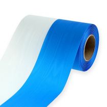 Kranzbänder Moiré Blau-Weiß 150 mm