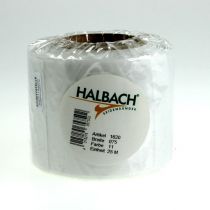 Artikel Kranzband Weiß Hochwertig 75mm x 25m - Dekoband für Floristik und Trauerfeiern, ideal zum Bedrucken