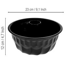 Artikel Küchendeko Gugelhupfform aus Metall Ø23cm Schwarz – Vielseitig für Dekoration und Pflanzen