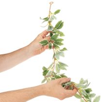 Artikel Künstliche Girlande mit grün-weissen Blättern aus Kunststoff, 175 cm