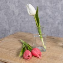 Artikel Künstliche Tulpen aus Polyester 21 cm Weiss 6er-Set