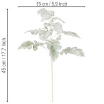Artikel Künstlicher Senecio Zweig Kunststoff Silberblatt Greiskraut 45cm im 3er-Set