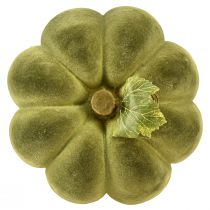 Artikel Kürbis Deko-Set grün 20 cm beflockt Samt-Optik 2 Stück Herbstdeko