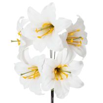 Artikel Künstliche Lilie weiss mit Draht 35 cm 5er-Set