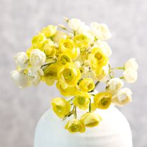 Artikel Kunstblume Ranunkelstrauss 32 cm Gelb für saisonale Wohnraumdekoration