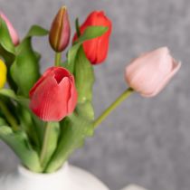 Artikel Künstlicher Tulpenstrauss 43 cm mehrfarbig aus Polyester für Wohnraumdekoration