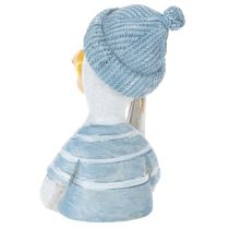 Artikel Maritime Dekofigur Möwe aus Polyresin Blau Weiss Silber 11 cm