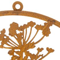 Artikel Metallring aus Edelrost mit Dillzweig-Motiv Ø38cm für Wand- und Fensterdekoration