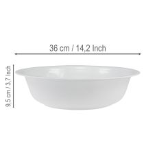 Artikel Metallschüssel Weiss Emaille-Optik Ø36cm H9,5cm Dekoschale