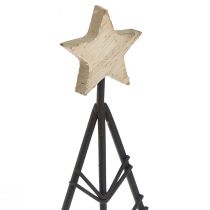 Artikel Mini Weihnachtsbaum Metall Holz Schwarz Natur 28cm 2St
