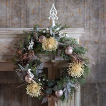 Artikel Nadelkissen Kunstblumen Exoten Protea Leucospermum Creme 73cm 3St