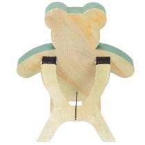 Artikel Steckschaum Teddyfigur mit Ständer 48,5cm x 42cm Grün für Dekoration und Gesteck