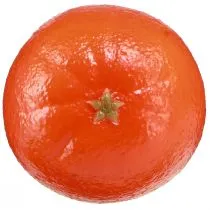Artikel Realistische Dekorationsorange aus Kunststoff Ø8 cm, 4er-Set – Für Sommer- und Weihnachtsdekoration