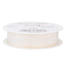 Artikel Organzaband Blumen Geschenkband Creme 25mm 18m