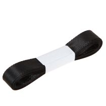 Artikel Dekoband Schwarz Geschenkband Stoff 15mm x 3m mit Webkante