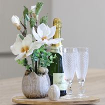 Artikel Ostereier mit Rillen Keramik Deko Ei Weißgrau 7,5×9cm 4 St