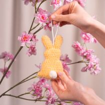 Artikel Osterhasen-Hänger aus Textil, 13 cm, Pastellfarben, Frühlingsdekoration Innenräume, 3er-Set