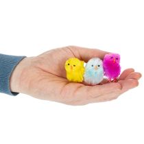 Artikel Chenille-Osterküken-Set, 4 cm, bunt, 10 Stück – Dekoration für Frühling und Ostern