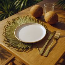Artikel Palmwedel aus getrockneten Blättern Saribus rotundifolius 45 cm Grün 5 Stück