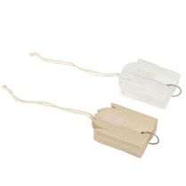 Artikel Papiersterne Weiss Braun 16 cm mit Klettverschluss 6er Set