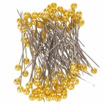 Artikel Perlkopfnadeln aus Metall und Kunststoff 6 mm Ø 65 mm Länge Gold für Floristik und Dekoration
